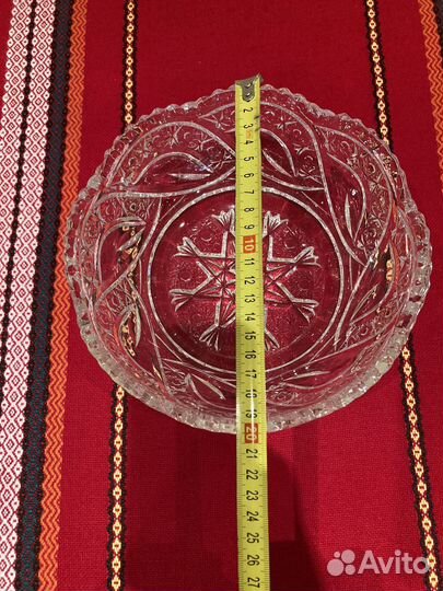 Ваза хрустальная для фруктов (большая салатница)