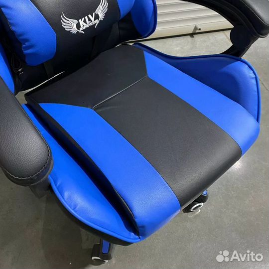 Игровое кресло / Синий тигр / 2023 / С массажем