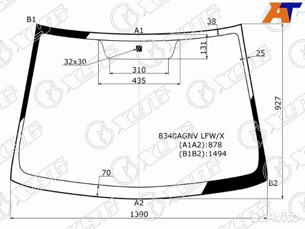 Стекло лобовое toyota corolla runx