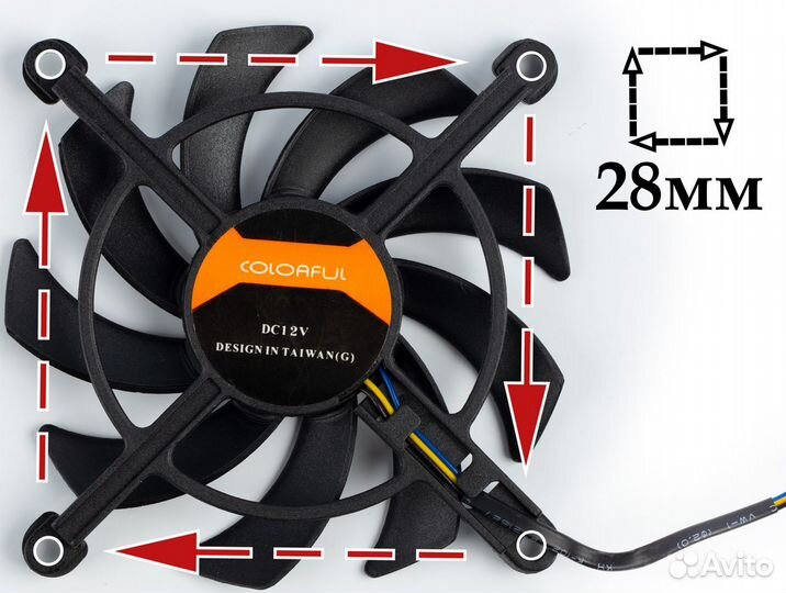 Вентилятор для видеокарты Colorful RTX2060