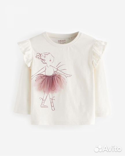 Топ с длинным рукавом для девочек Next