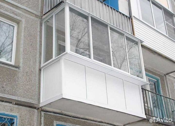 Остекление балконов и лоджий под ключ P2310