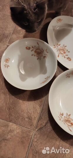 Хрустальная ваза, поднос, посуда, большой сервиз