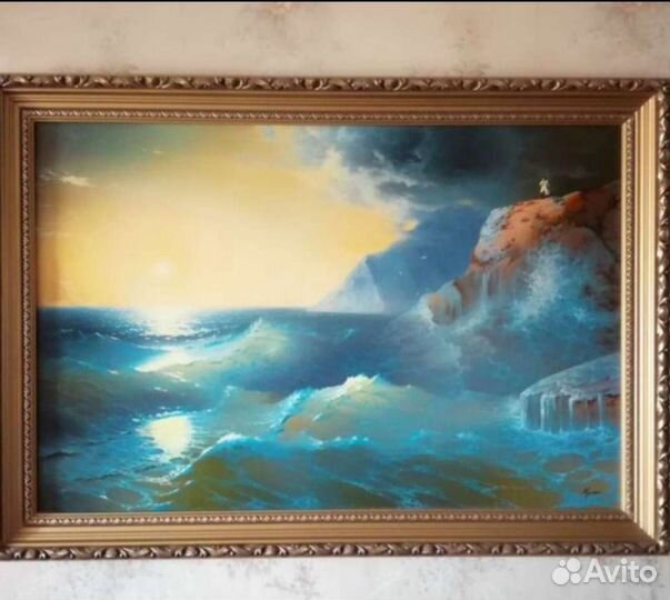 Картина, масло,холст, большая,копия,Айвазовский