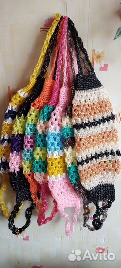 Мочалки вязаные, ручная работа