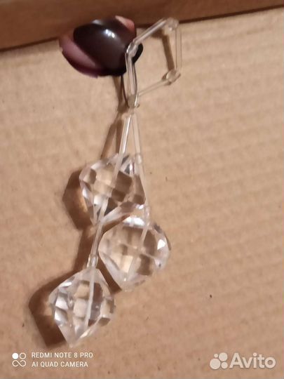 Брошь /Подвеска льдинки природный Горный Хрусталь