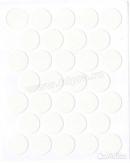 Заглушка самоклеящаяся d18мм белая 32шт рс2500
