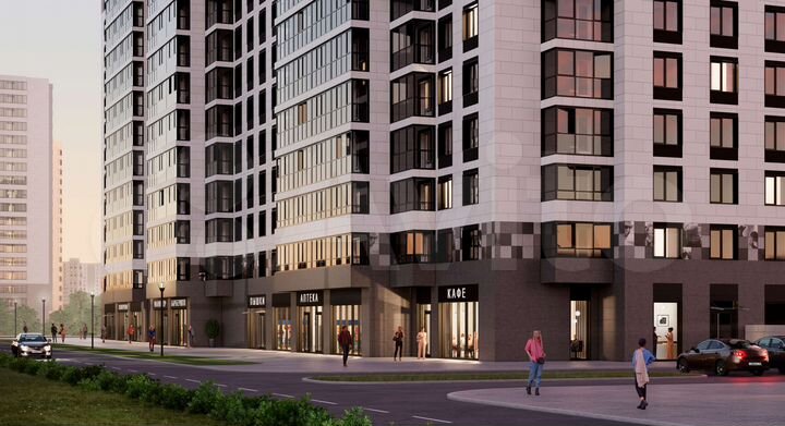 1-к. квартира, 45,4 м², 9/16 эт.