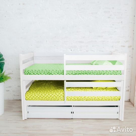 Кроватка от 2х лет с доп. местом из натурального д