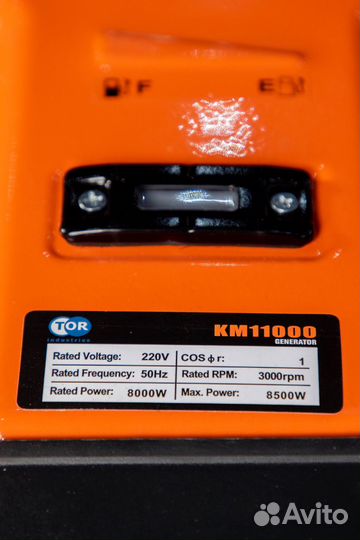 Генератор бензиновый TOR KM11000H 8,0 кВт 220В 33л