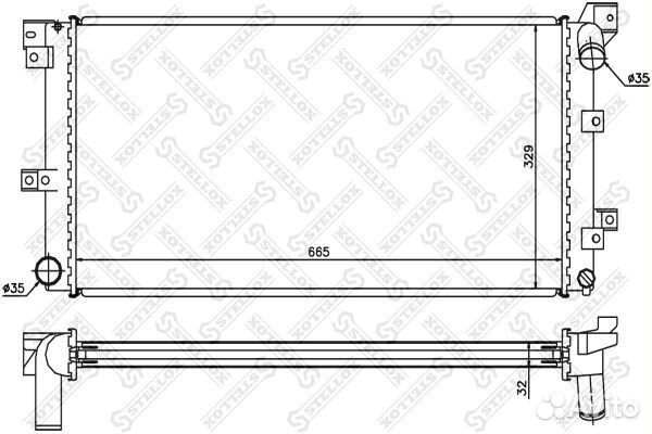 Радиатор охлаждения stellox, 1025611SX