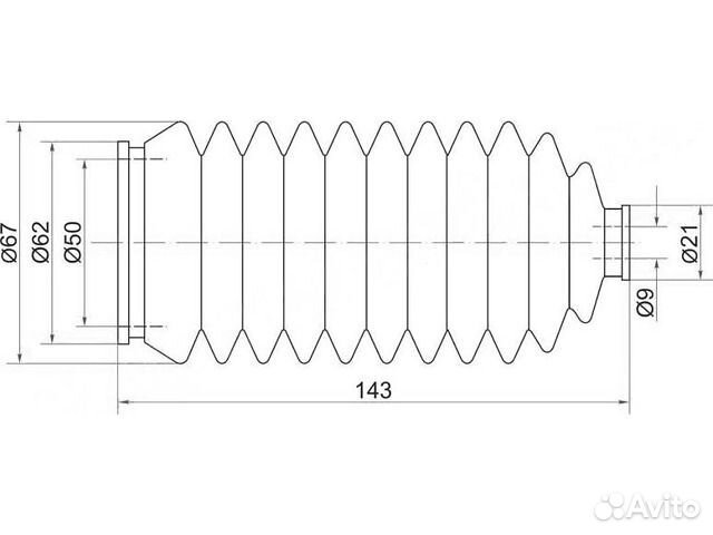 Пыльник рулевой рейки Vista