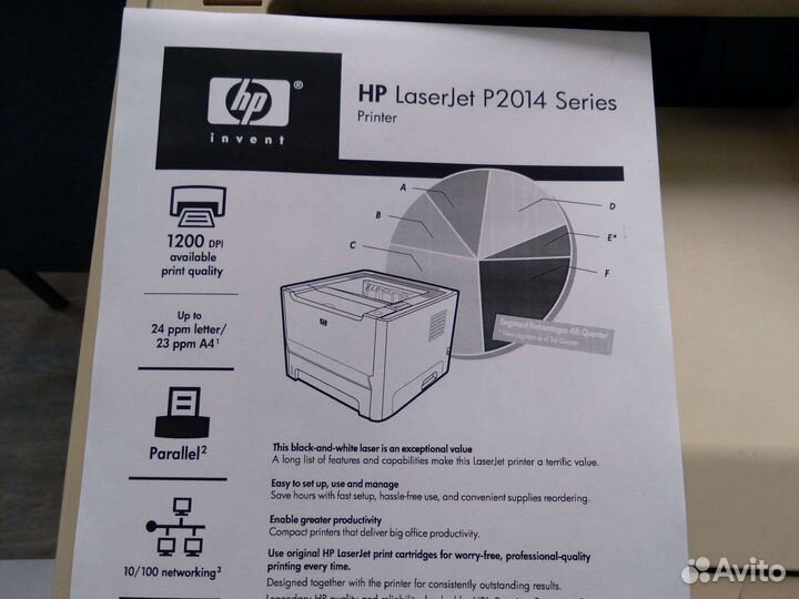 Принтер лазерный hp p2014