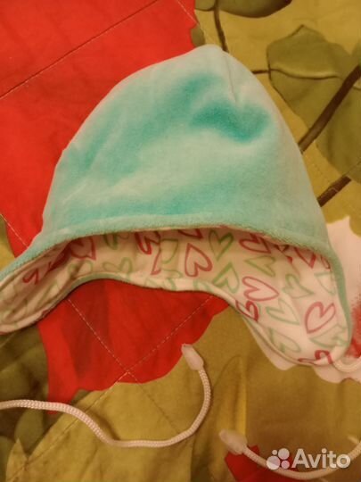 Шапка утепленная на ребенка 0-6 месяцев