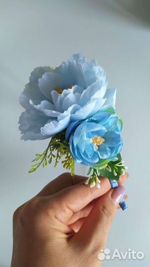 Ободок ручной работы. Цветы для волос