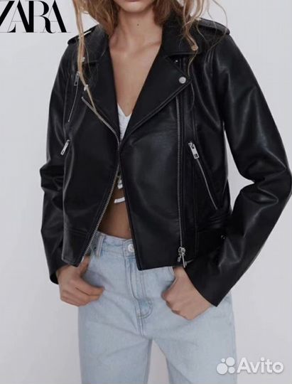 Косуха Zara натуральная кожа 42