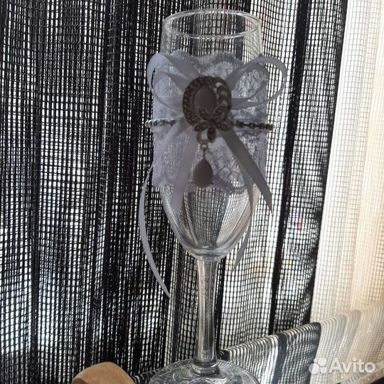 Свадебные бокалы ручной работы