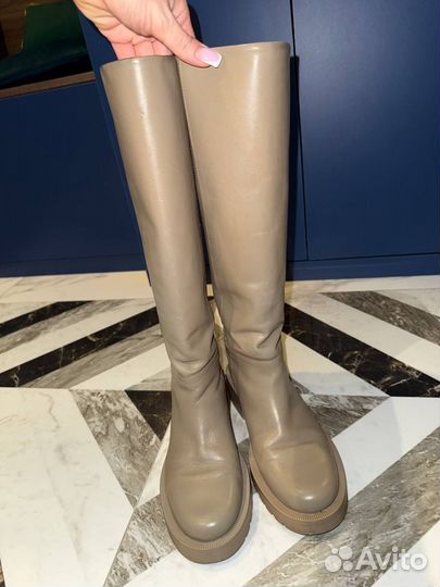 Сапоги Zara 37 натуральная кожа