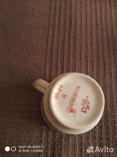 Кофейные чашки фарфор, деколь, золочение. лфз