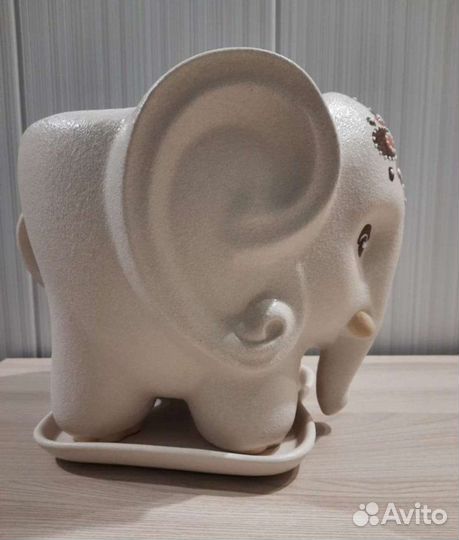 Цветочный горшок слон керамика