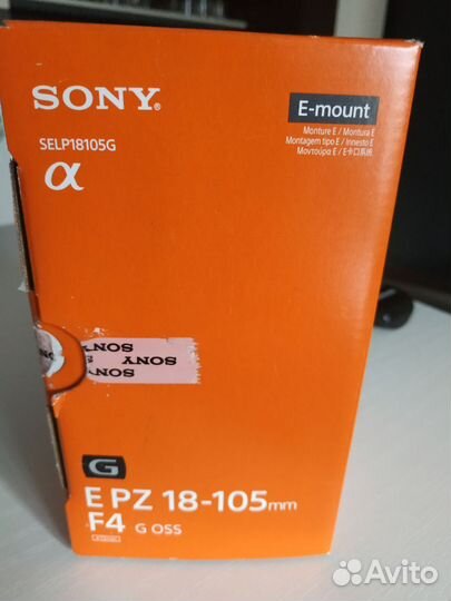 Объектив sony E PZ 18-105 мм F4 G OSS