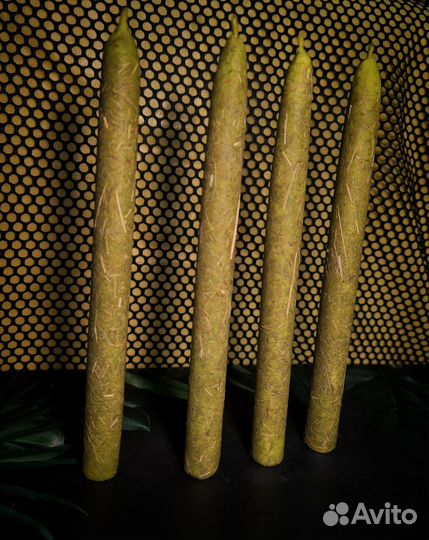 Свечи восковые пчелиные с Лемонграссом