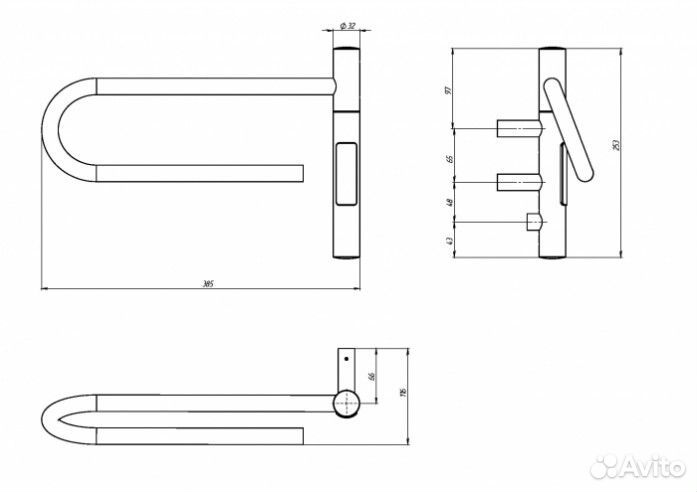 Полотенцесушитель электрический Vincea VTD-1P1WE