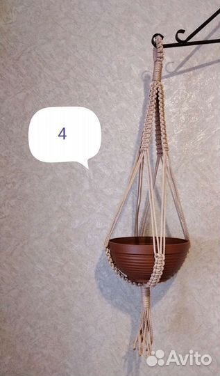 Макраме кашпо подвесное. Цена указана за штуку