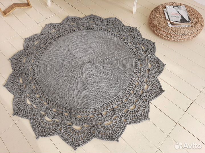 Ковёр из джута и полиэфирного шнура