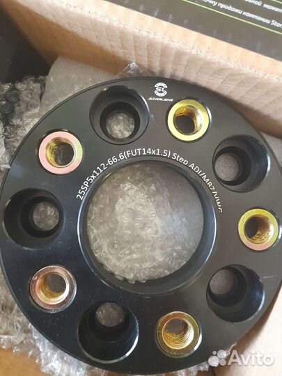 Проставки 5х112 66.6 25мм чёрные