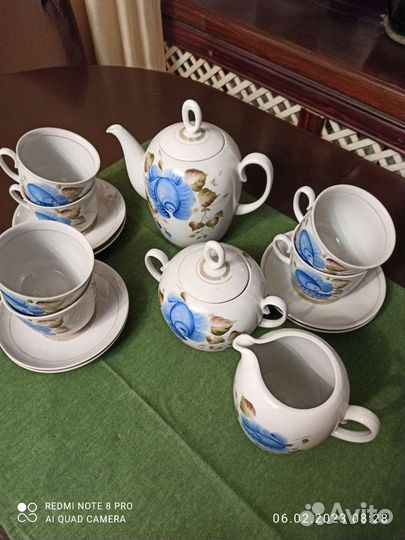 Чайный сервиз Голубая роза