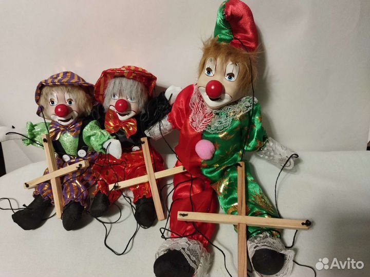 Кукла марионетка клоун