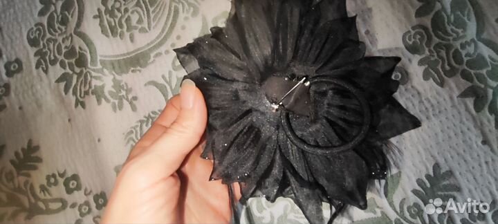 Брошь цветок из ткани