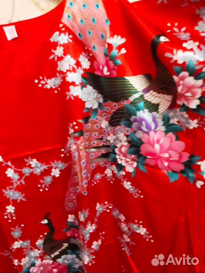 Халат туника кимоно Искусственный шелк