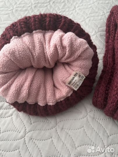 Комплект шапка и снуд женский