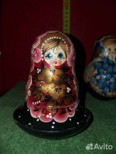 Матрешка-неваляшка,музыкальная. дерево