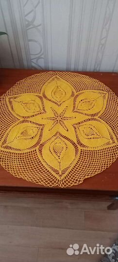 Жёлтые салфетки крючком