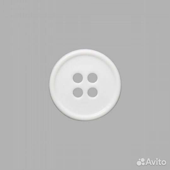 Кл17-4 Пуговица для спецодежды 27L (17мм) 4 прокола, пп, белый, 1000 шт