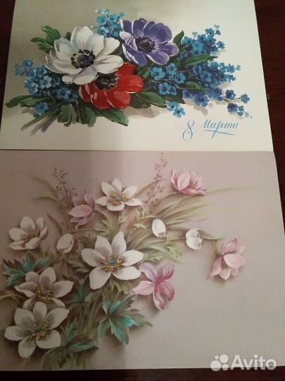 Чистые открытки СССР, 8 Марта