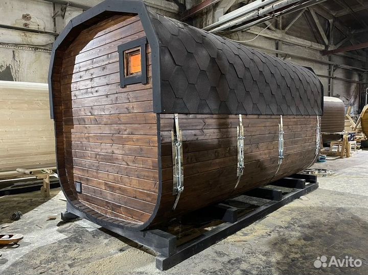 Баня бочка квадро