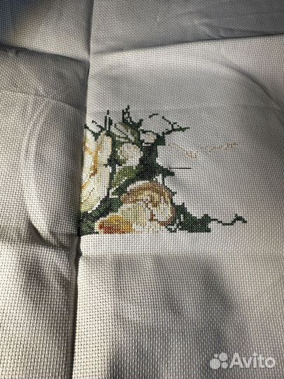 Вышивка лц-043 Букет белых роз Золотое руно