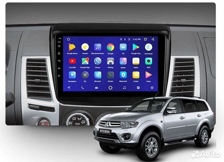 Магнитола Android Mitsubishi Pajero L200, Sport 2