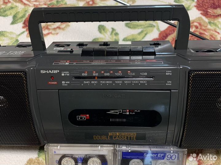 Двухкассетный магнитофон sharp WQ-T205H(G) из 90-х