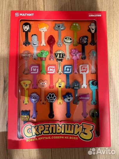 Коллекционный набор скрепыши 3, новый