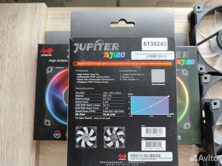 Вентиляторы inwin Jupiter AJ120 5шт