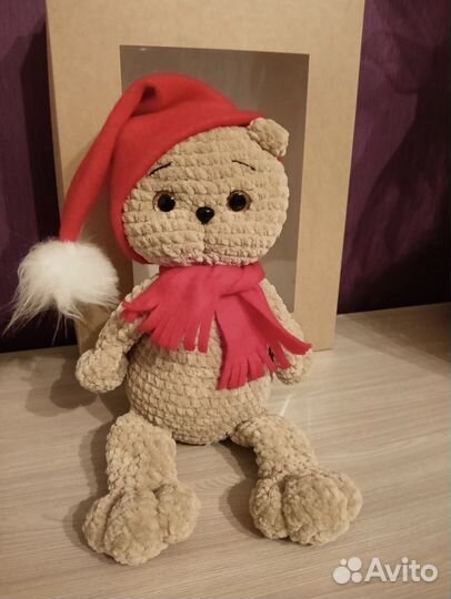 Вязаный кот Басик ручной работы