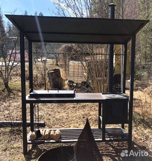 Мангал с крышей