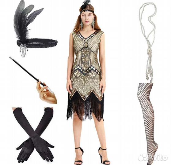 Новое платье в стиле ретро с аксессуарами