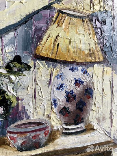 Картина маслом на холсте гостинная