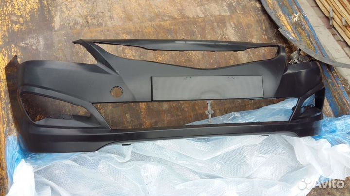 Хендай Солярис бампер передний 2014-2017г новый